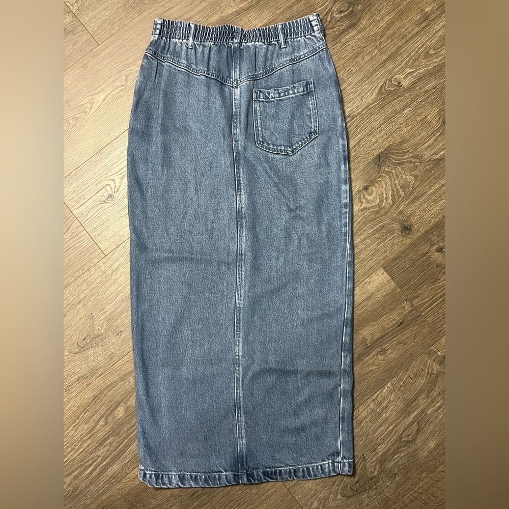 *NWOT* Young Fabulous & Broke Dara Denim Midi Skirt - Picture 2 of 5
